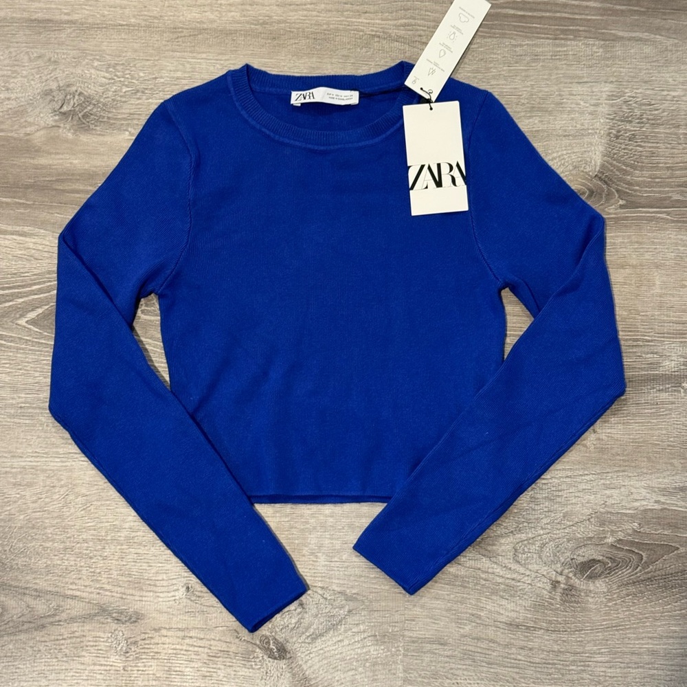 NWT Zara long sleeve ribbed shirt